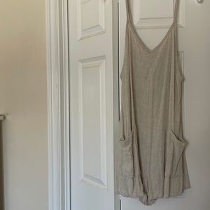 CJLA oatmeal linen romper